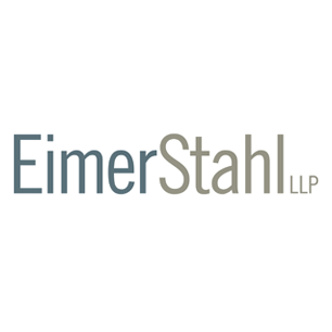 Eimer Stahl LLP logo Art Direction by: Bart Crosby, Crosby Associates